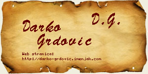 Darko Grdović vizit kartica